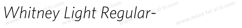 Whitney Light Regular字体转换